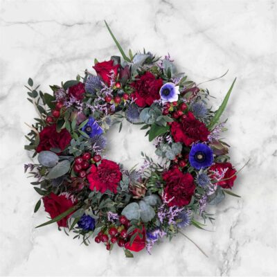 Reds and blues Wreath